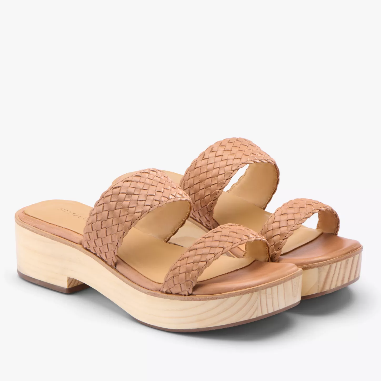 Heels-Nisolo Ellie All-Day Clog Woven Almond