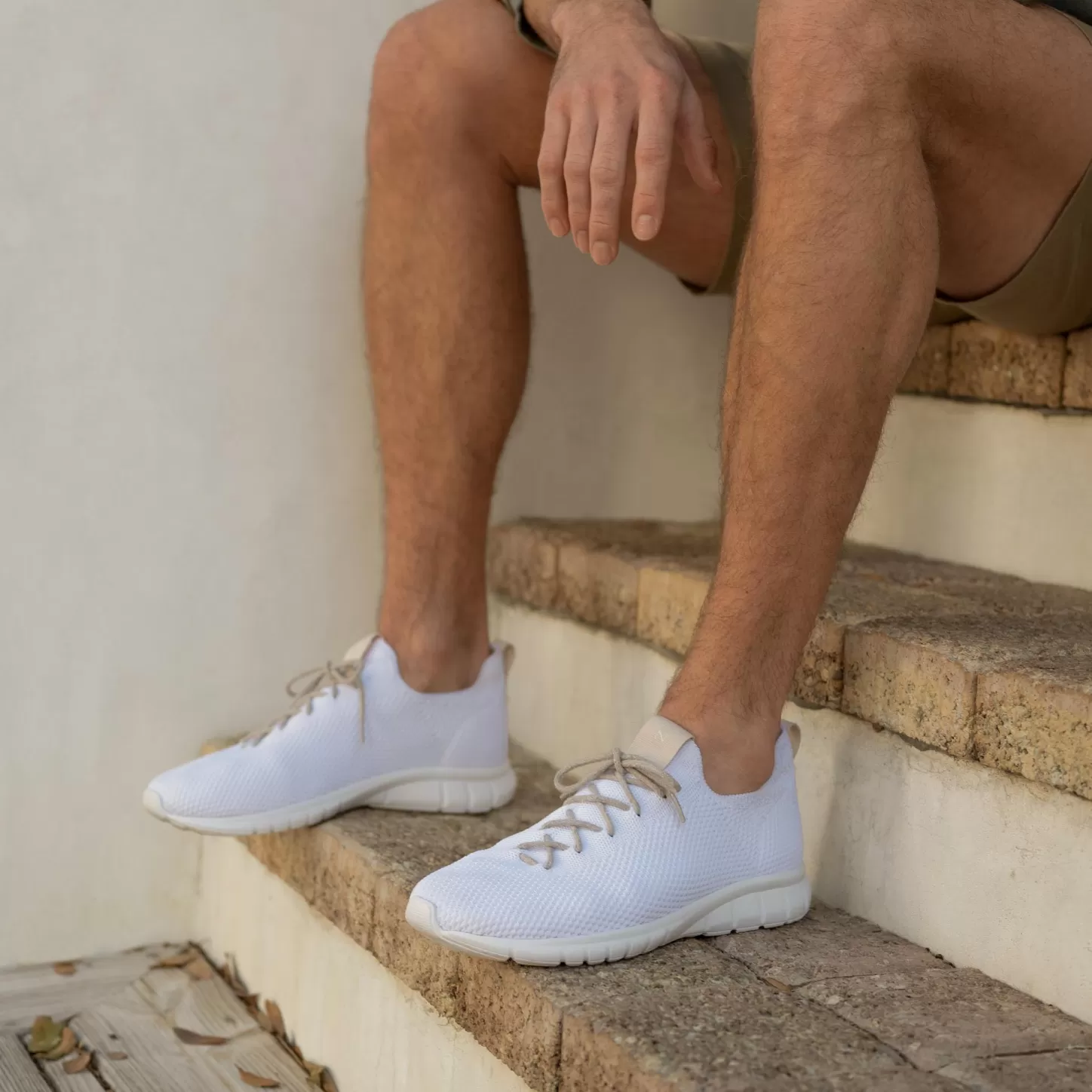 Sneakers-Nisolo Men's All-Day Eco-Knit Sneaker White